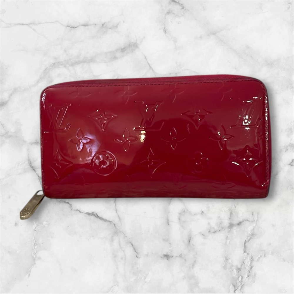 Authentic Louis Vuitton Red Wallet vernis leather